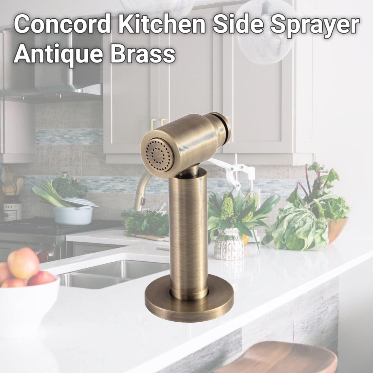 Picture of Kingston Brass CCRP61K3 Concord Kitchen Side Sprayer, Antique Brass