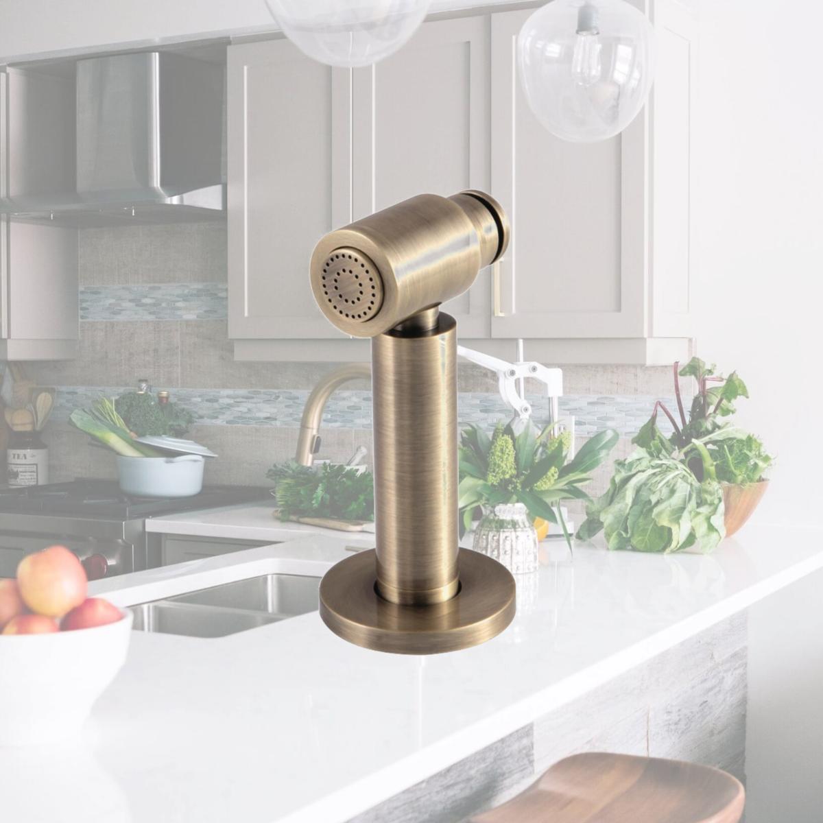 Picture of Kingston Brass CCRP61K3 Concord Kitchen Side Sprayer, Antique Brass