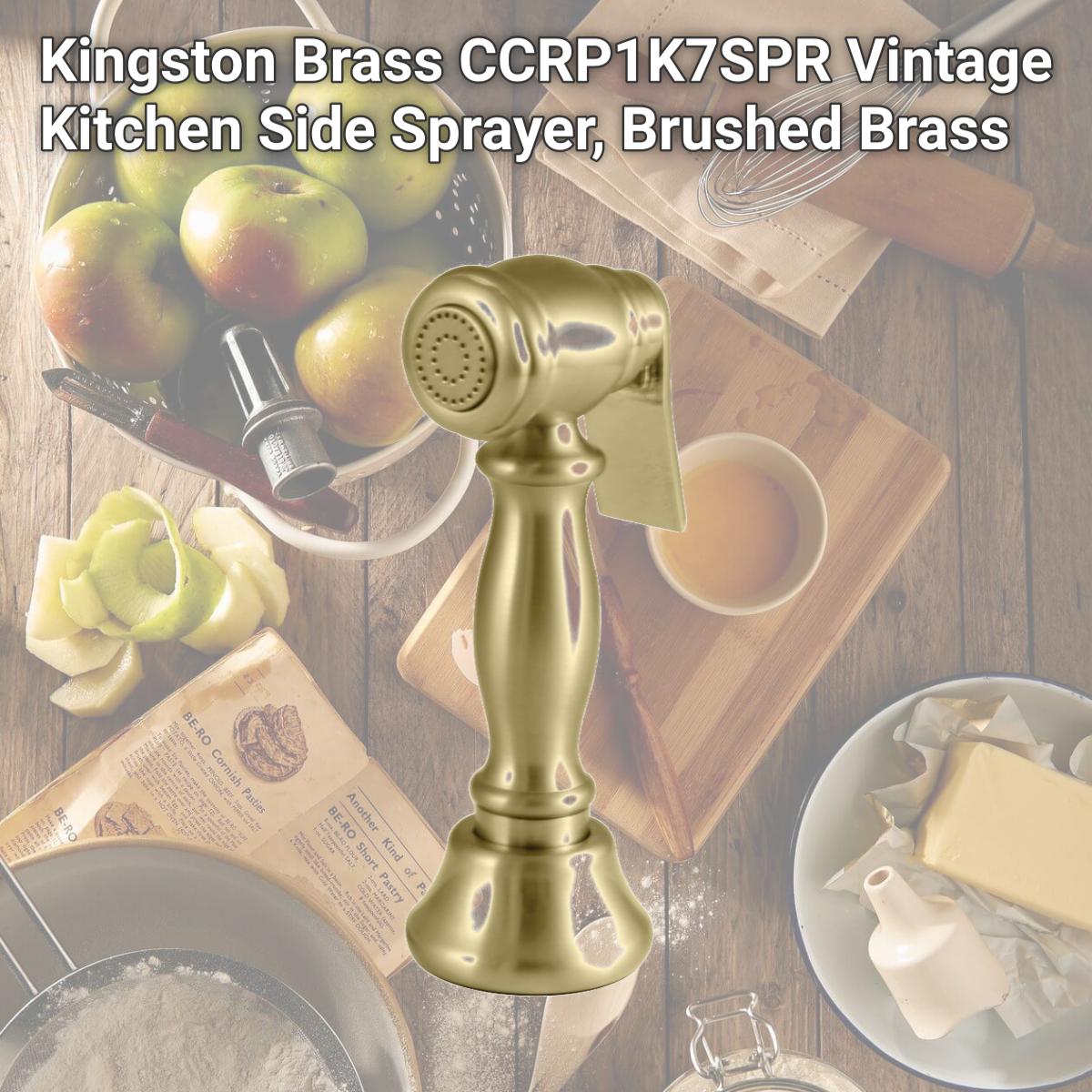 Picture of Kingston Brass CCRP1K7SPR Vintage Kitchen Side Sprayer, Brushed Brass