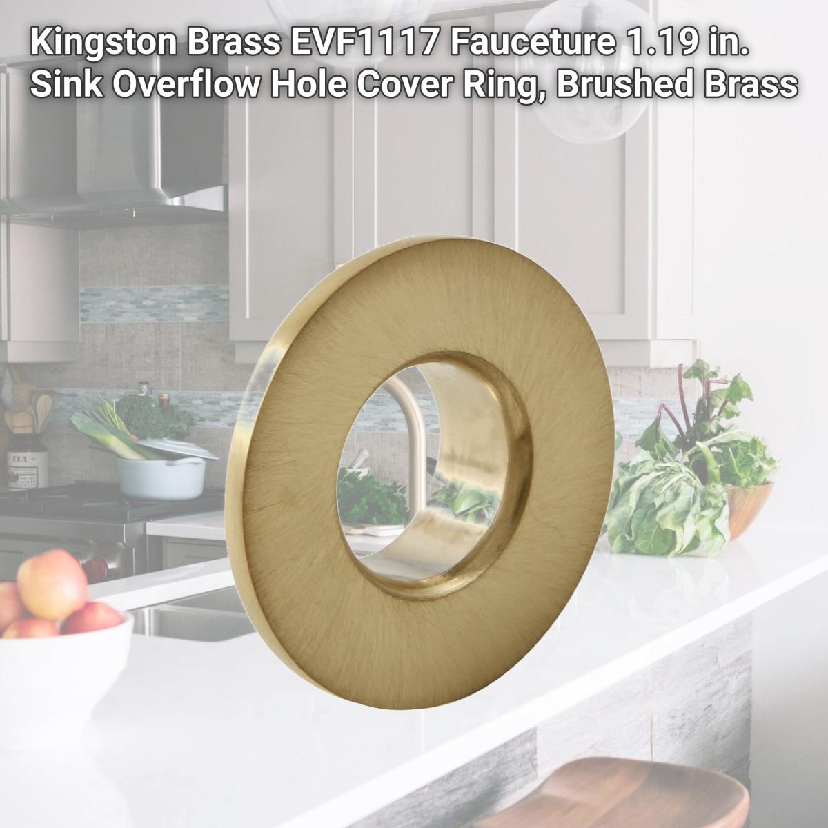 Picture of Kingston Brass EVF1117 Fauceture 1.19 in. Sink Overflow Hole Cover Ring, Brushed Brass