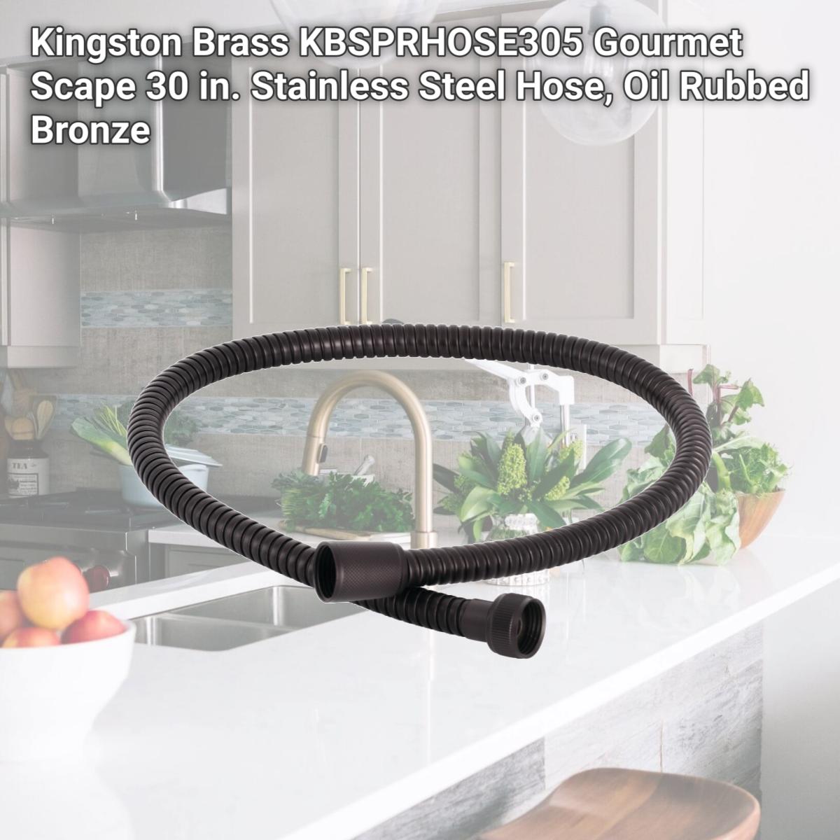 Picture of Kingston Brass KBSPRHOSE305 Gourmet Scape 30 in. Stainless Steel Hose, Oil Rubbed Bronze