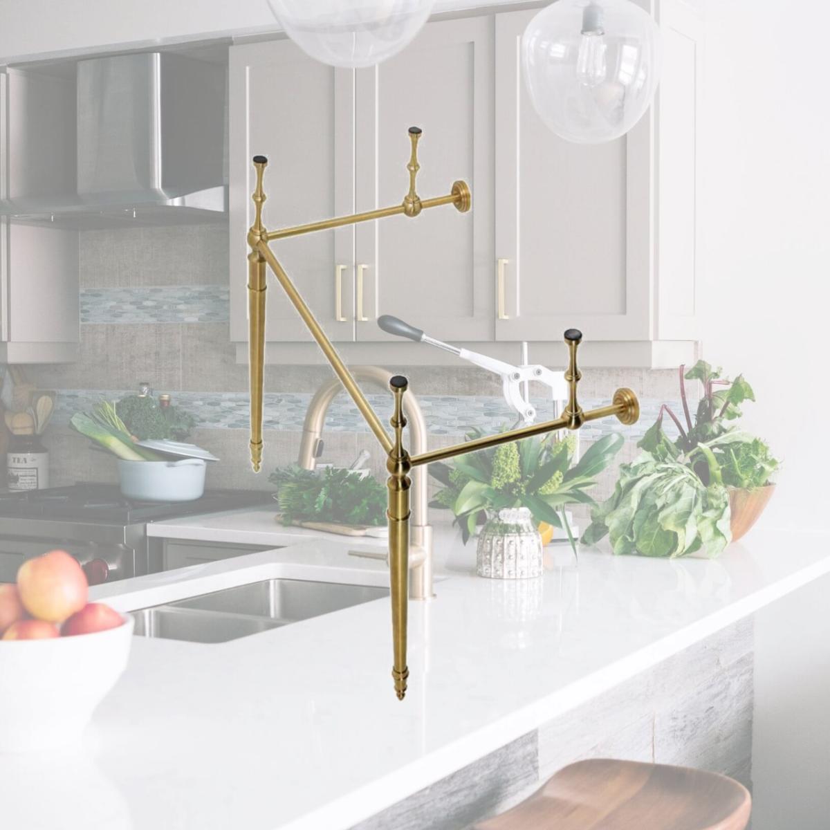 Picture of Kingston Brass VPB33287 Edwardian Brass Console Sink Legs, Brushed Brass