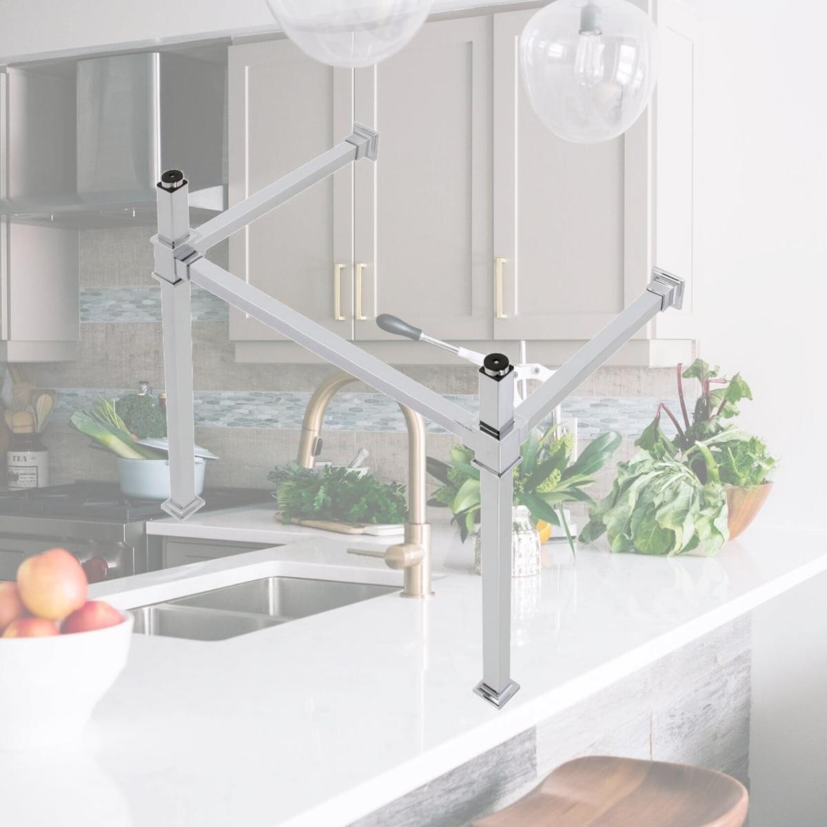 Picture of Kingston Brass VPB3328SQ1 28 in. Monarch Stainless Steel Console Sink Legs, Polished Chrome