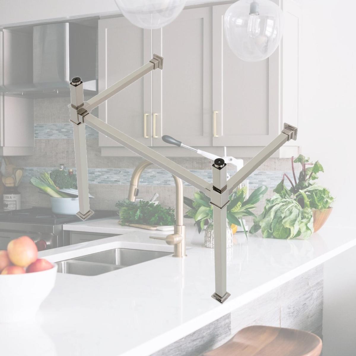 Picture of Kingston Brass VPB3328SQ6 28 in. Monarch Stainless Steel Console Sink Legs, Polished Nickel