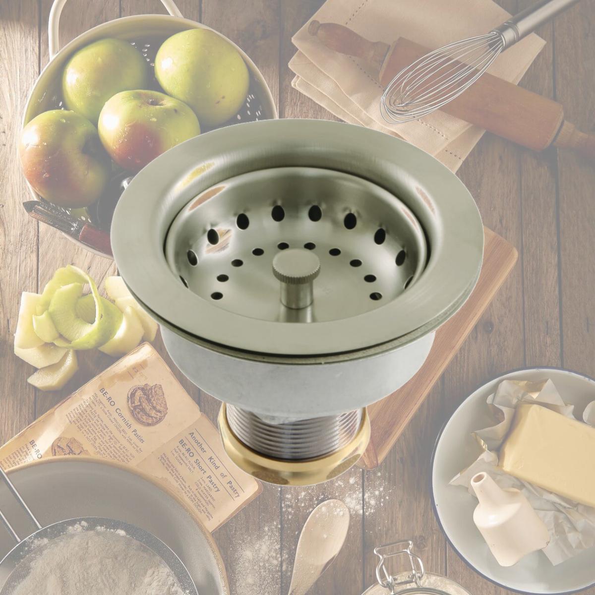 Picture of Kingston Brass K112BN Tacoma Snap-N-Tite Sink Basket Strainer, Brushed Nickel