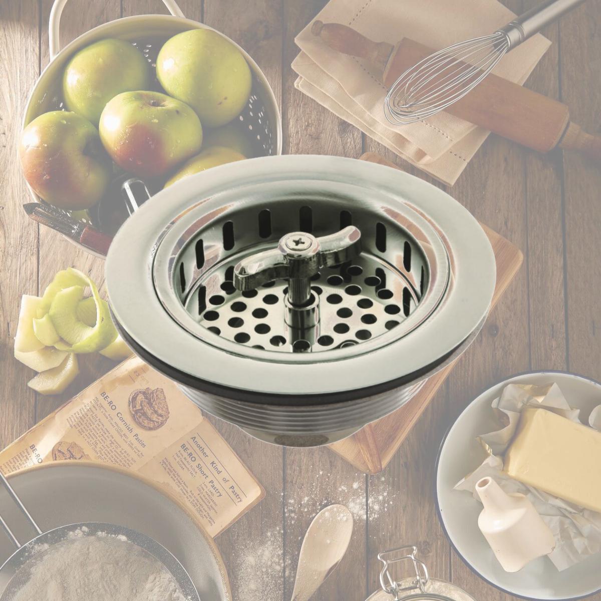 Picture of Kingston Brass K212PN Tacoma Spin & Seal Sink Basket Strainer, Polished Nickel
