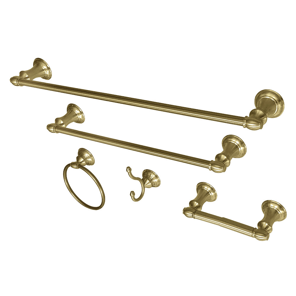 UPC 663370862502 product image for BAHK2612478BB Provence Bathroom Accessory Set, Brushed Brass - 5 Piece | upcitemdb.com