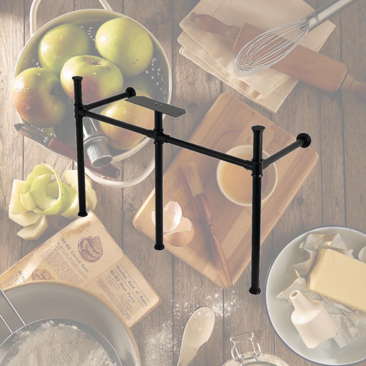 Picture of Kingston Brass VPBT14880 Fauceture Imperial Stainless Steel Console Sink Legs, Matte Black