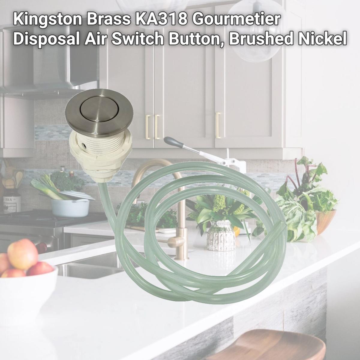 Picture of Kingston Brass KA318 Gourmetier Disposal Air Switch Button, Brushed Nickel