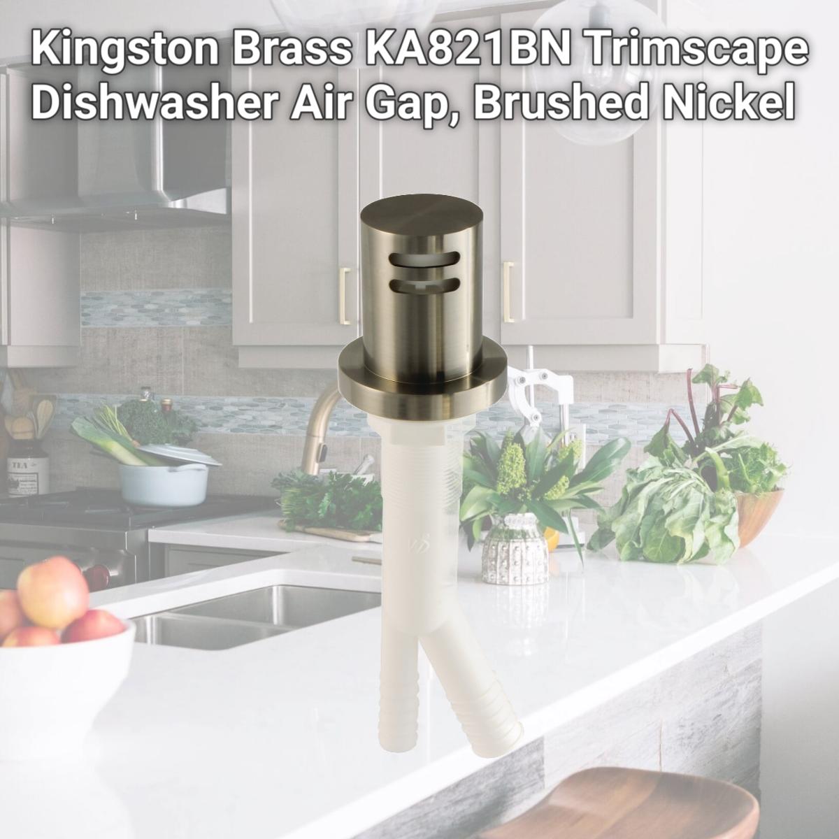 Picture of Kingston Brass KA821BN Trimscape Dishwasher Air Gap, Brushed Nickel