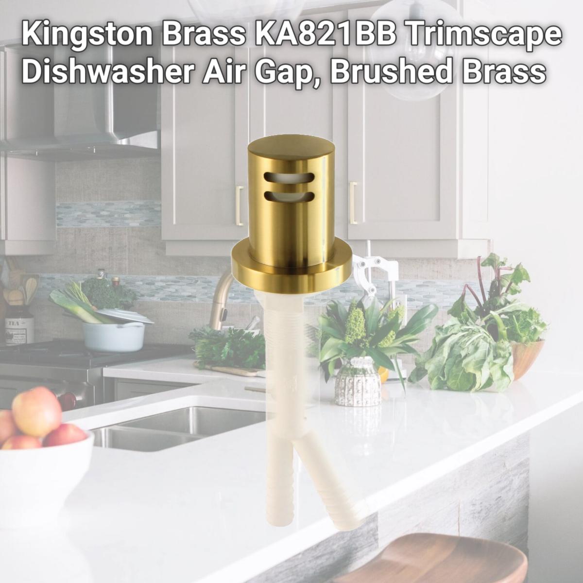Picture of Kingston Brass KA821BB Trimscape Dishwasher Air Gap, Brushed Brass