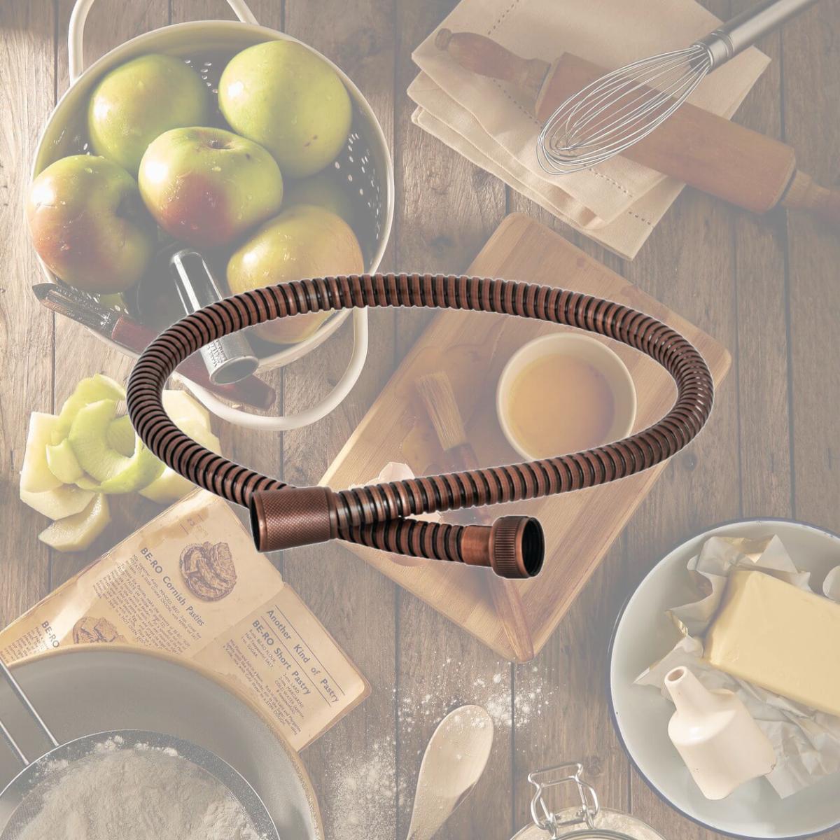 Picture of Kingston Brass KBSPRHOSE306AC 30 in. Gourmet Scape Stainless Steel Hose, Antique Copper