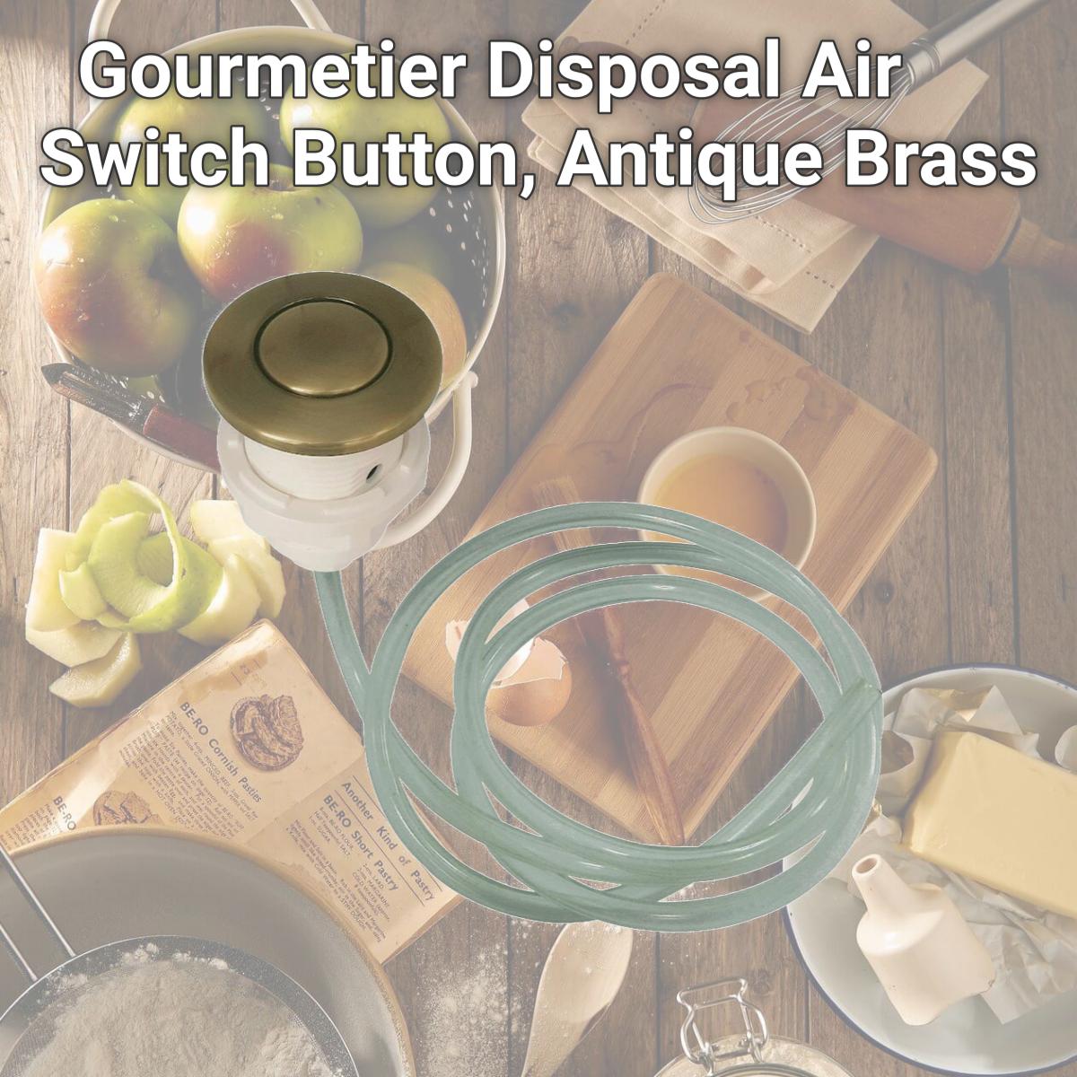 Picture of Kingston Brass KA31AB Gourmetier Disposal Air Switch Button, Antique Brass