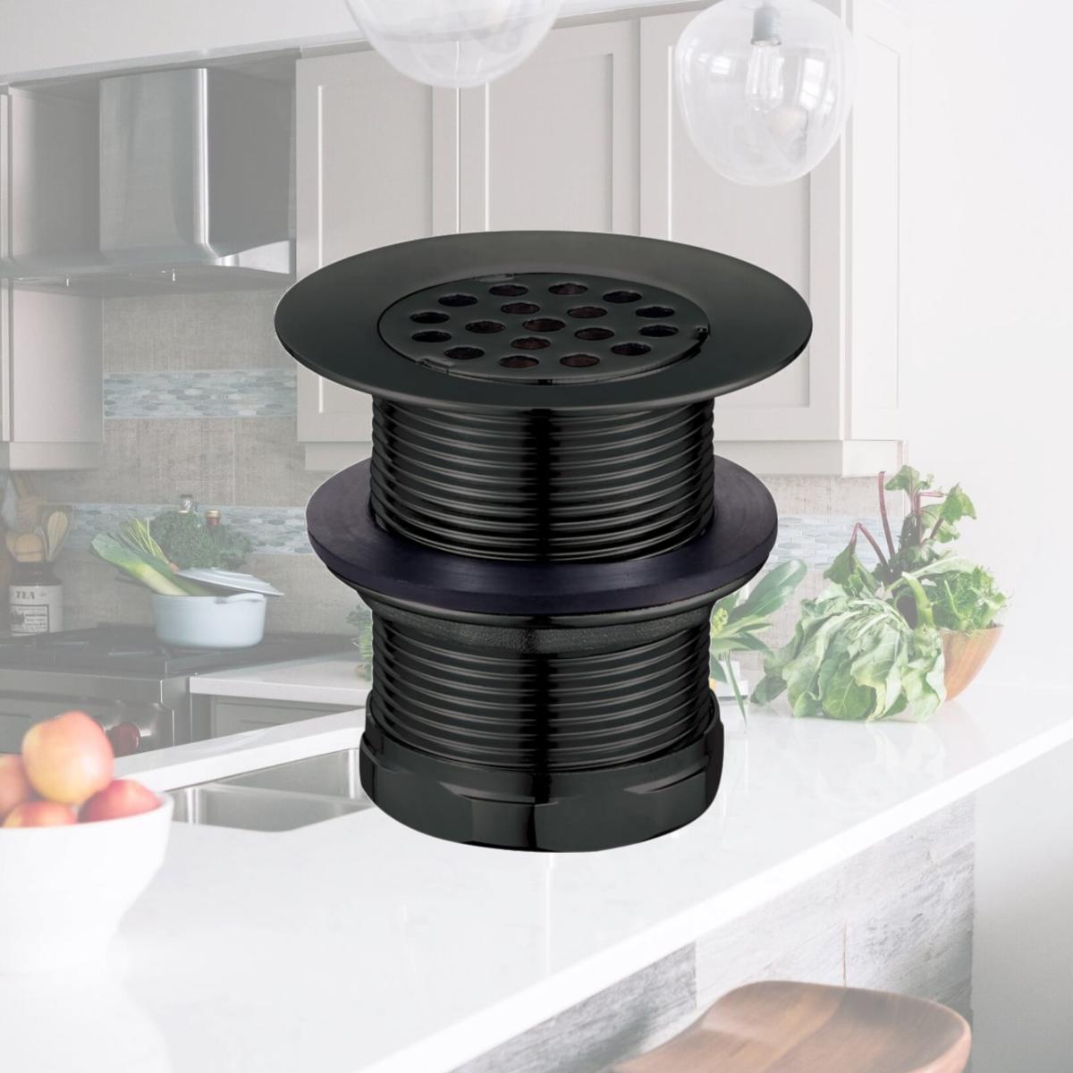 Picture of Kingston Brass KBU1000 2 in. Seattle Brass Grid Bar & Utility Sink Drain, Matte Black