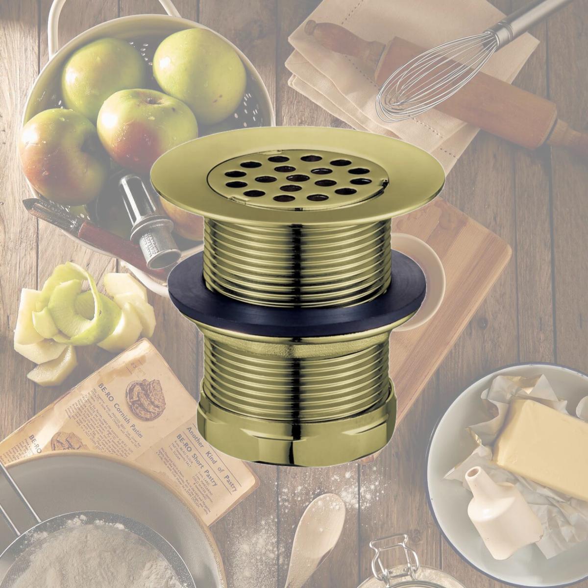 Picture of Kingston Brass KBU1003 2 in. Seattle Brass Grid Bar & Utility Sink Drain, Antique Brass