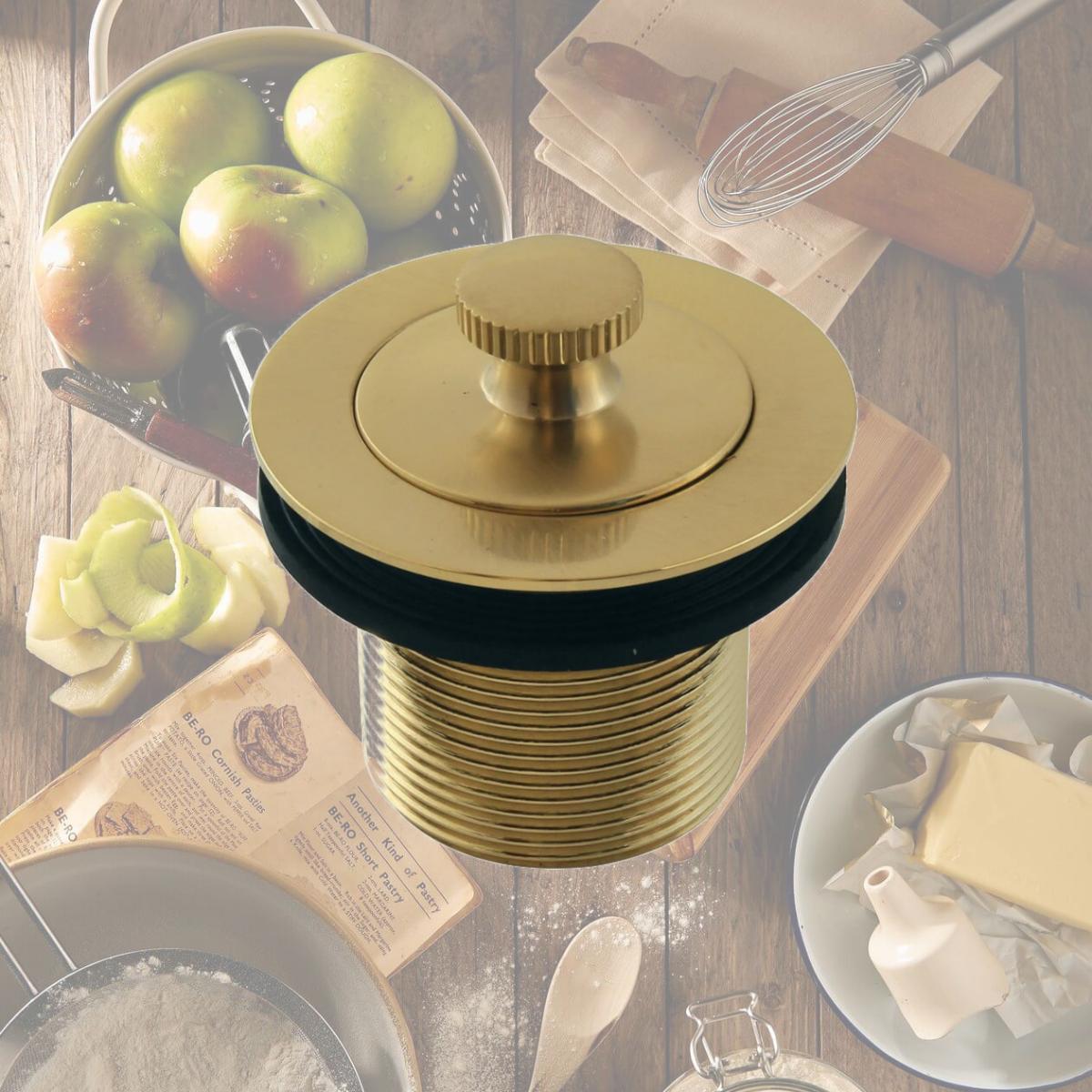 Picture of Kingston Brass DLT15SB 1.5 in. Lift & Turn Tub Drain with 1.5 in. Body Thread, Brushed Brass