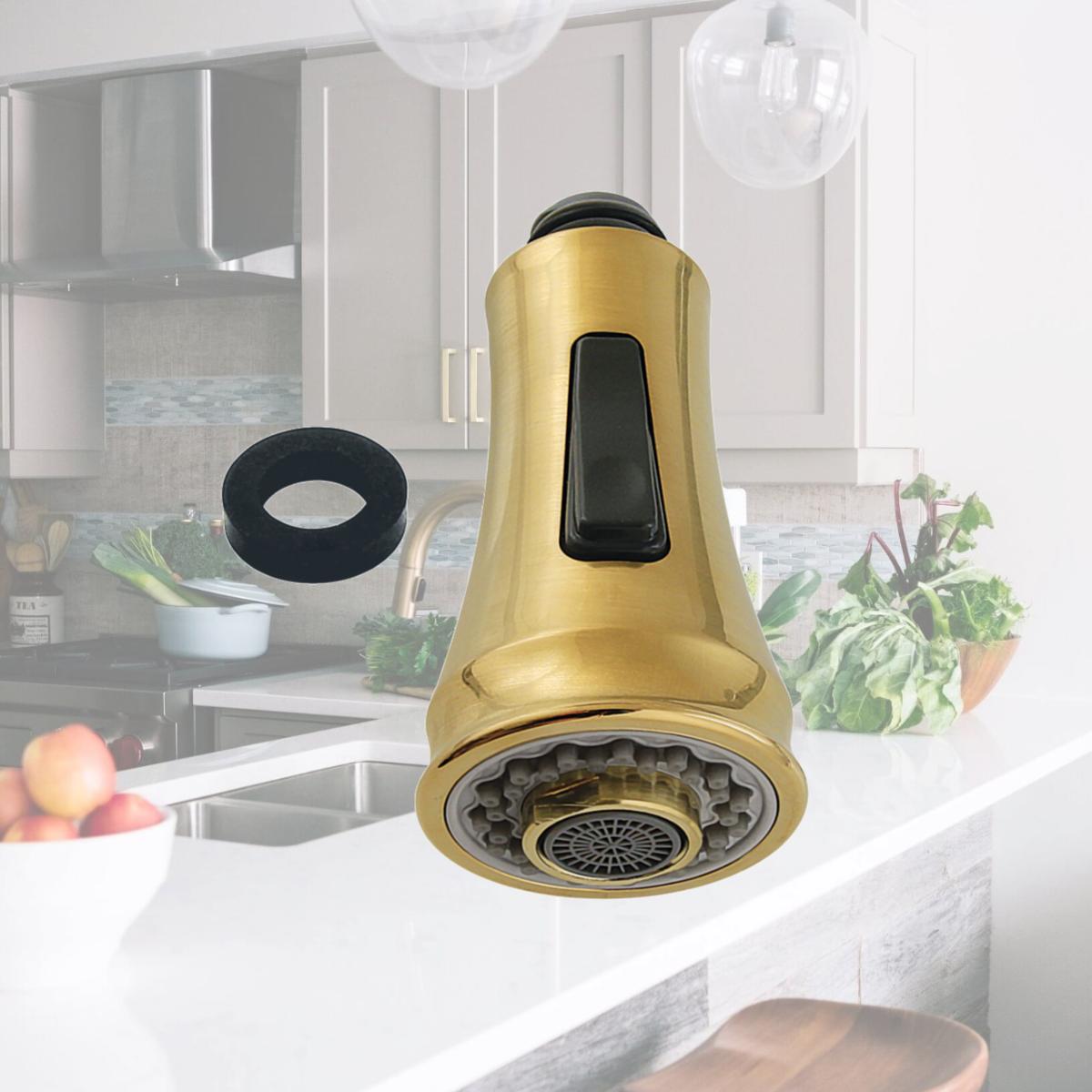 Picture of Kingston Brass KDH8817 2.06 in. Gourmet Scape 2-Function Pull-Down Kitchen Faucet Sprayer Head, Brushed Brass