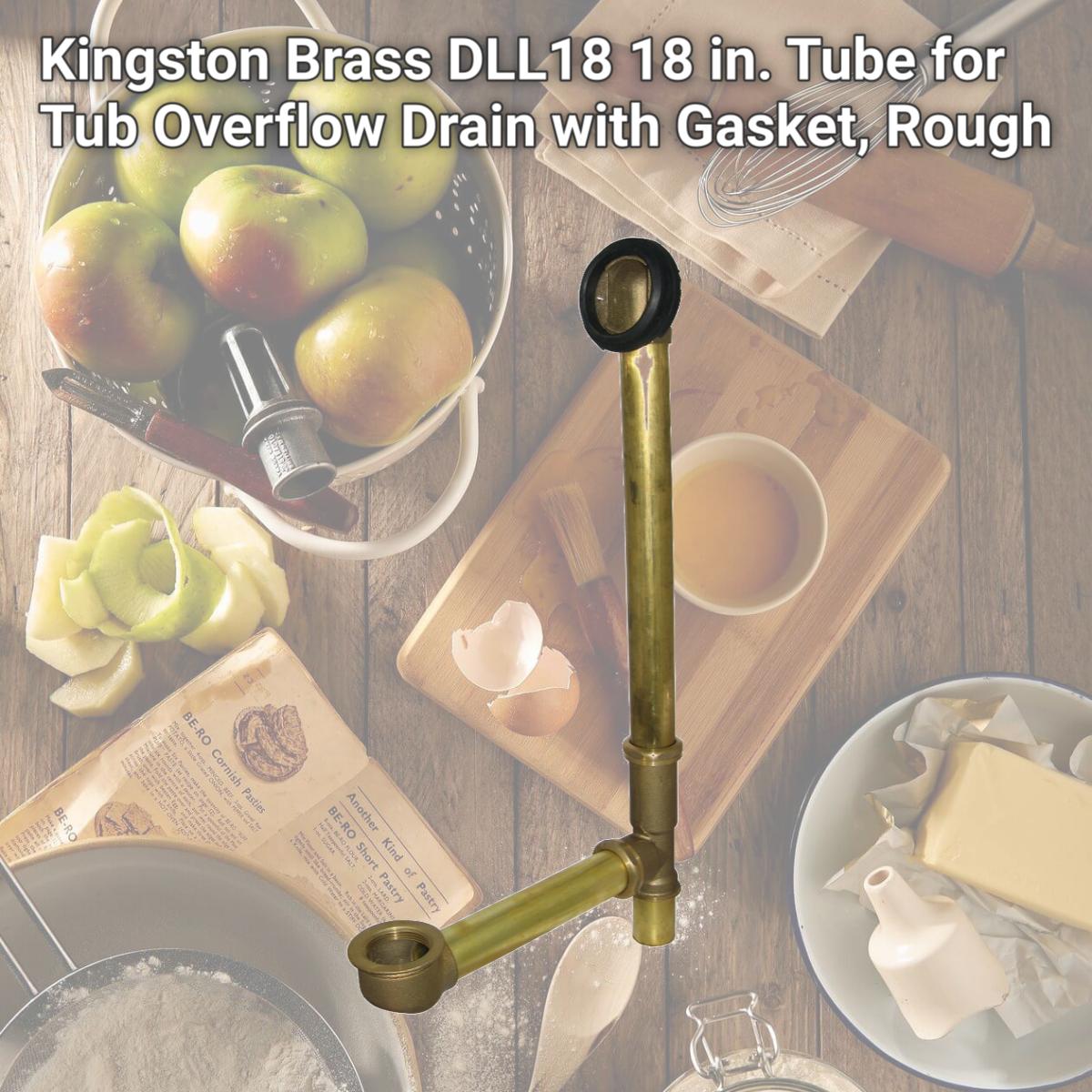 Picture of Kingston Brass DLL18 18 in. Tube for Tub Overflow Drain with Gasket, Rough