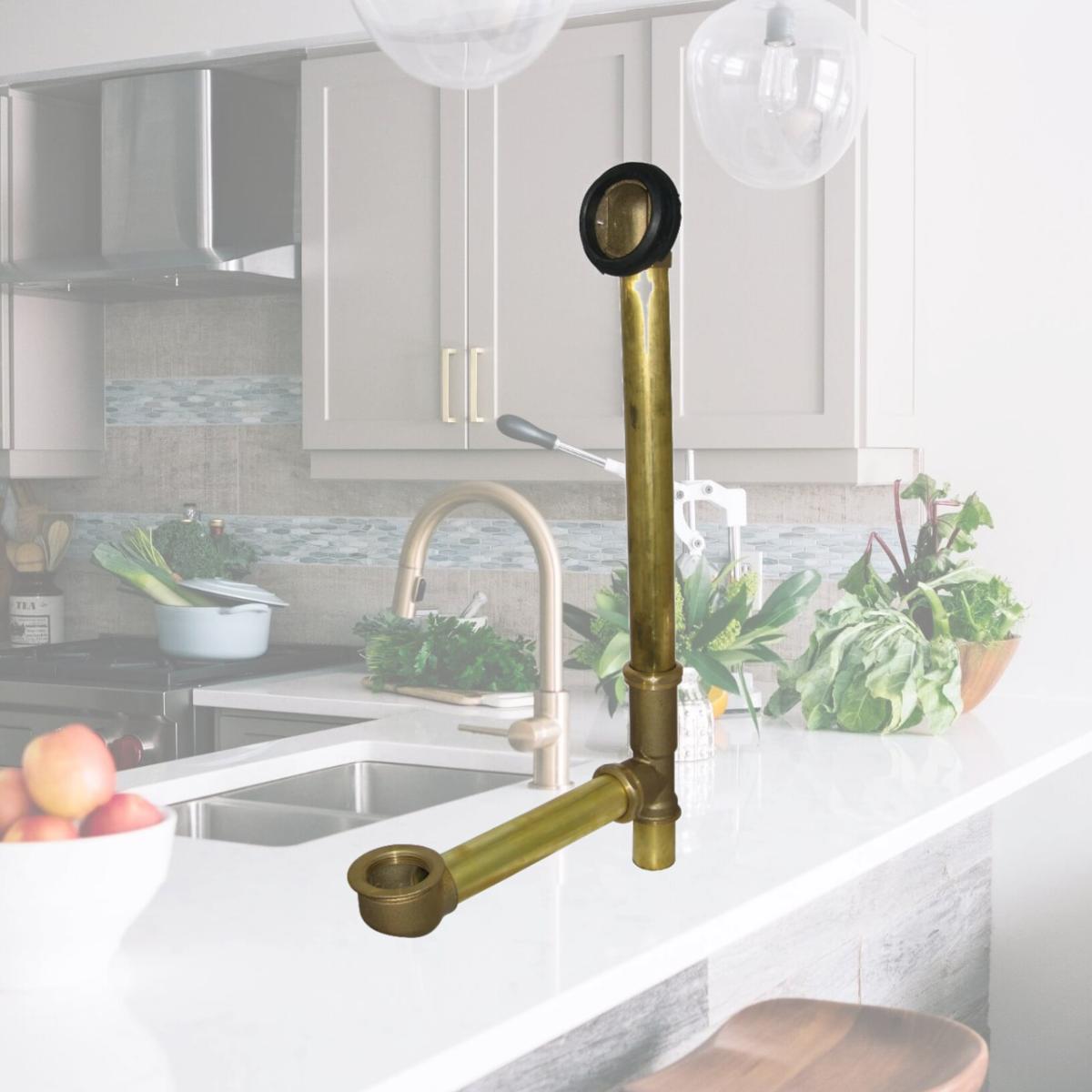 Picture of Kingston Brass DLL18 18 in. Tube for Tub Overflow Drain with Gasket, Rough