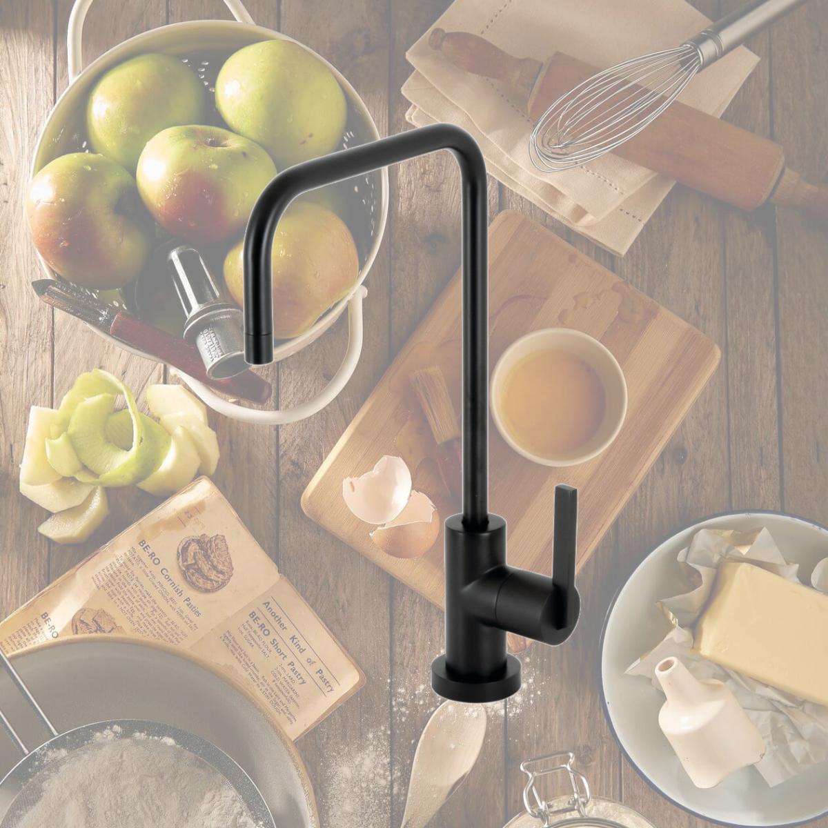 Picture of Kingston Brass KS6190CTL 11.06 in. Continental Single-Handle Water Filtration Faucet, Matte Black