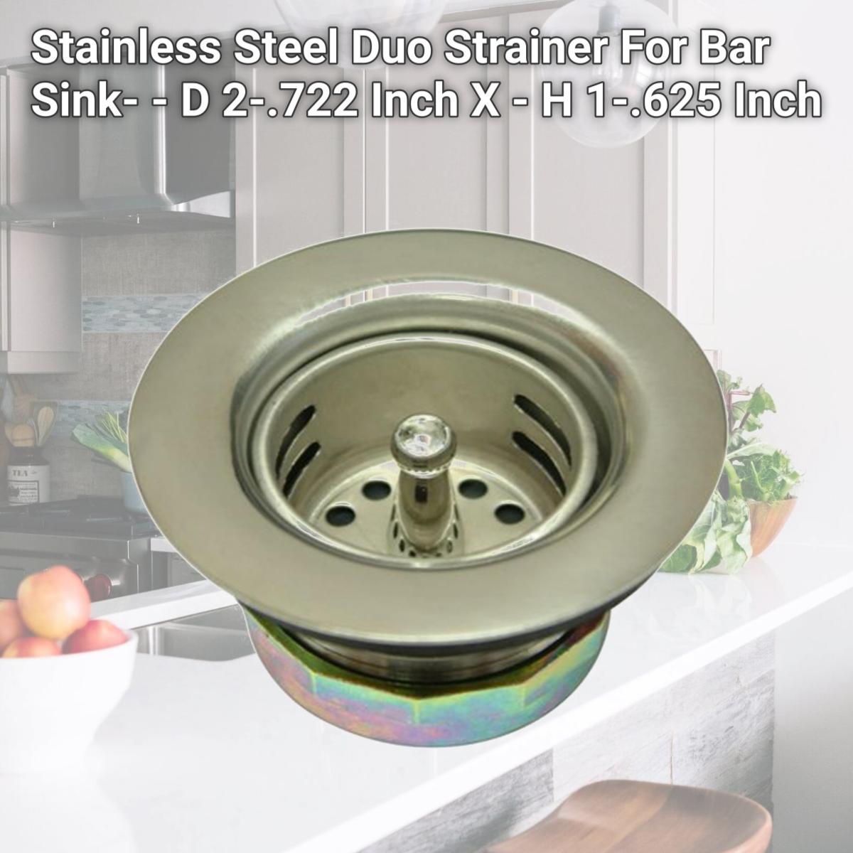 Picture of Kingston Brass K461 Stainless Steel Duo Strainer For Bar Sink- - D 2-.722 Inch X - H 1-.625 Inch