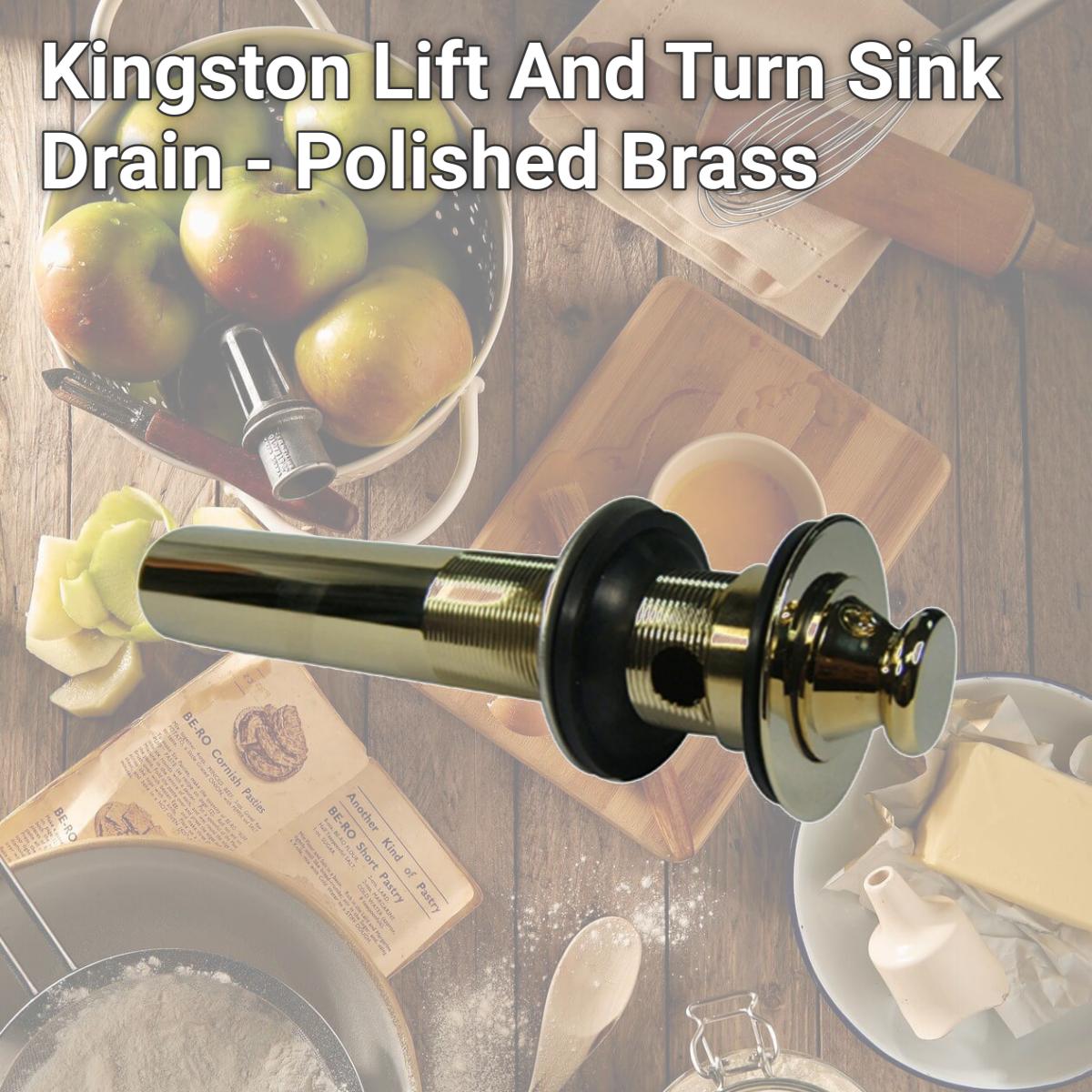 Picture of Kingston Brass KB3002 Kingston Lift And Turn Sink Drain - Polished Brass