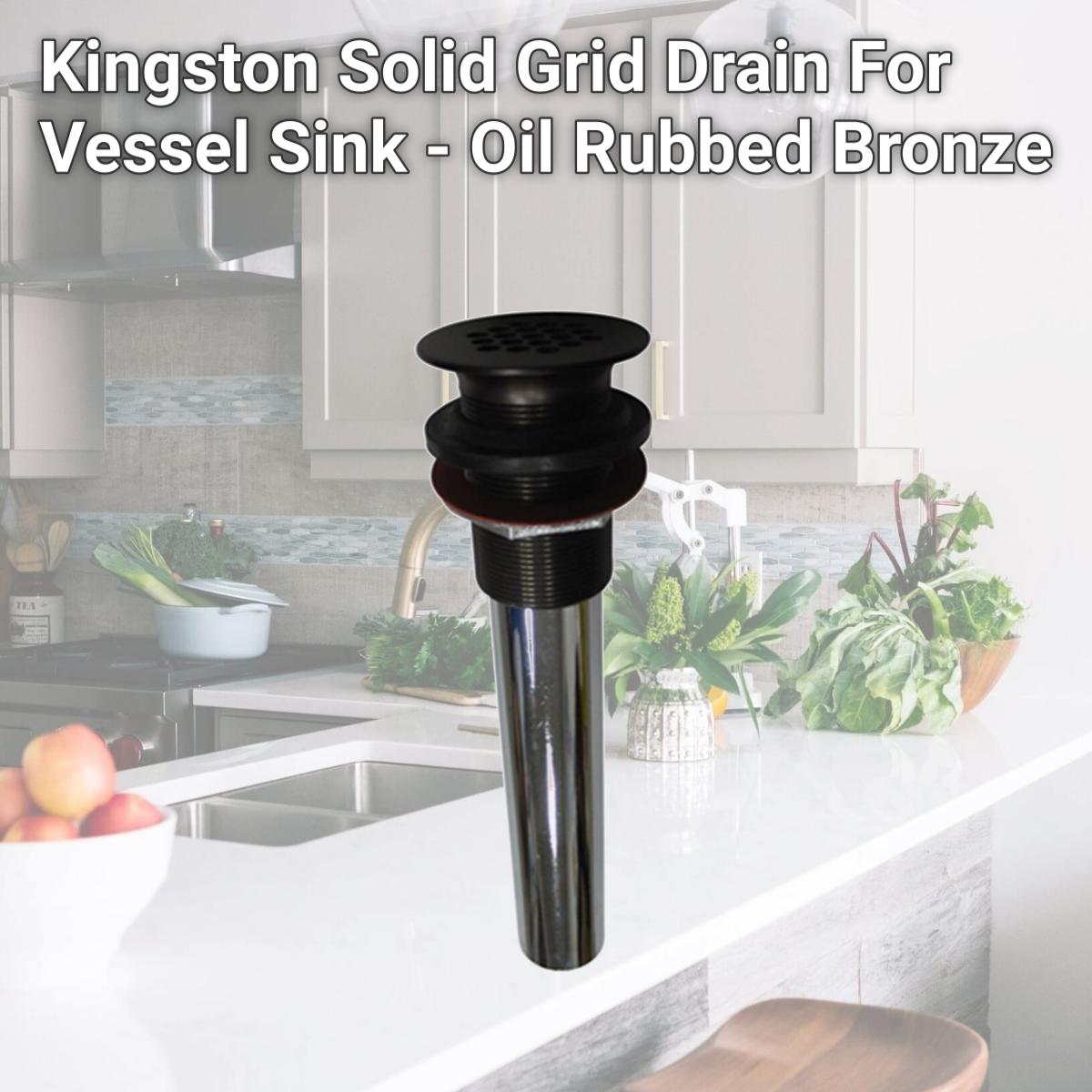 Picture of Kingston Brass KB4005 Kingston Solid Grid Drain For Vessel Sink - Oil Rubbed Bronze