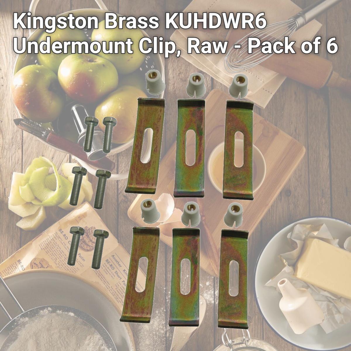 Picture of Kingston Brass KUHDWR6 Undermount Clip, Raw - Pack of 6