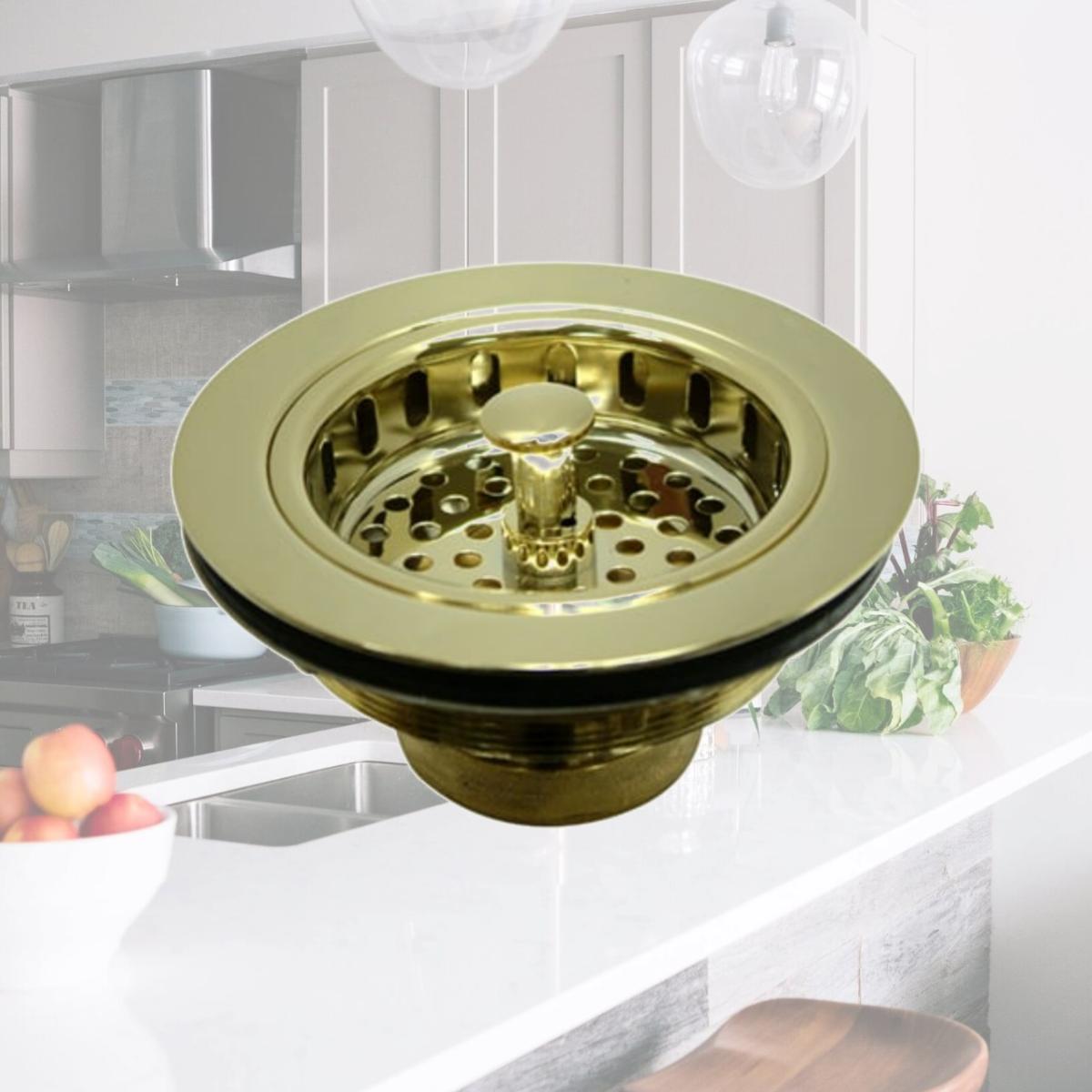Picture of Kingston Brass KBS1002 Kitchen Sink Strainer - Polished Brass