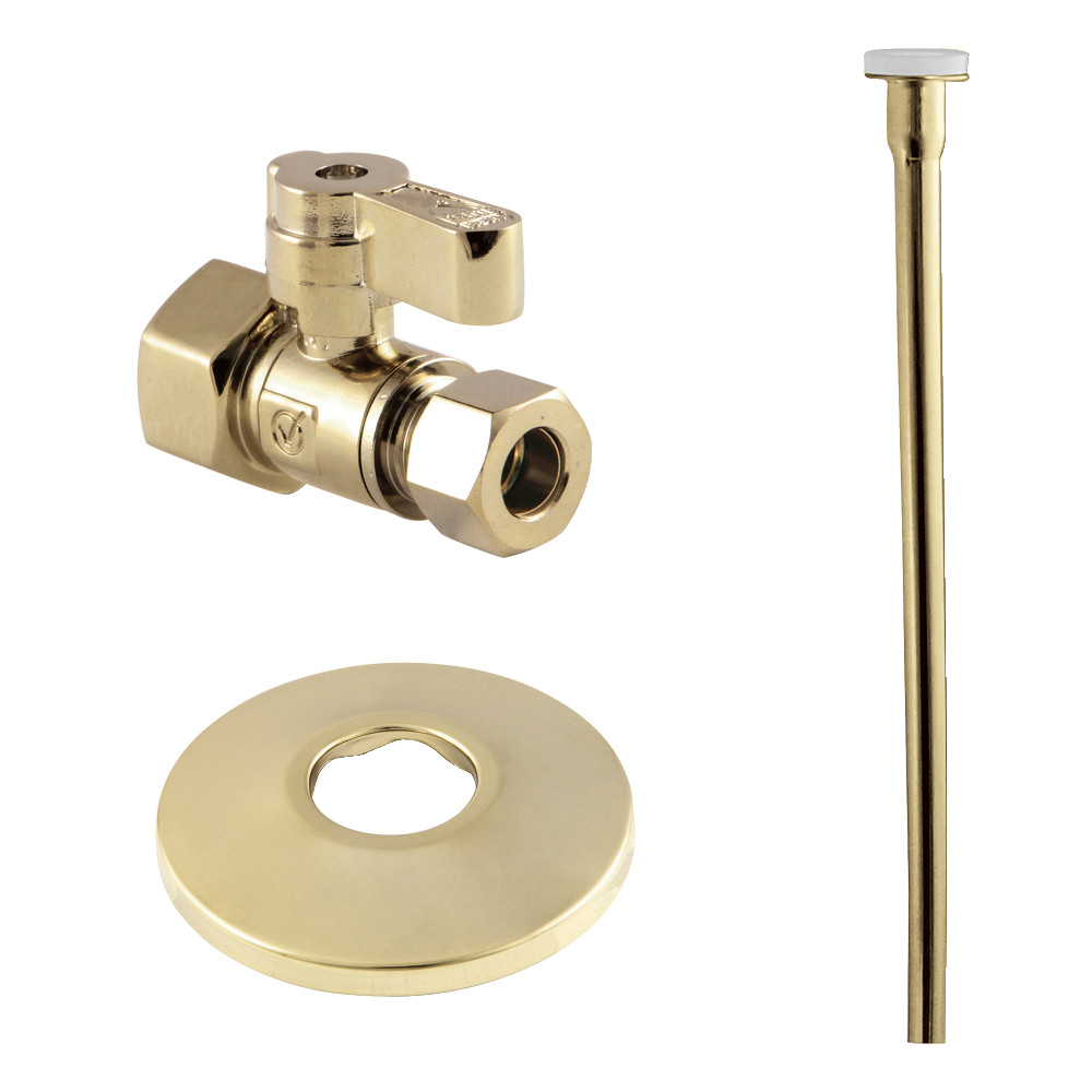 UPC 780475840492 product image for 0.5 in. FIP x 0.375 in. OD Comp Straight Valve Toilet Supply Kit - Polished Bras | upcitemdb.com