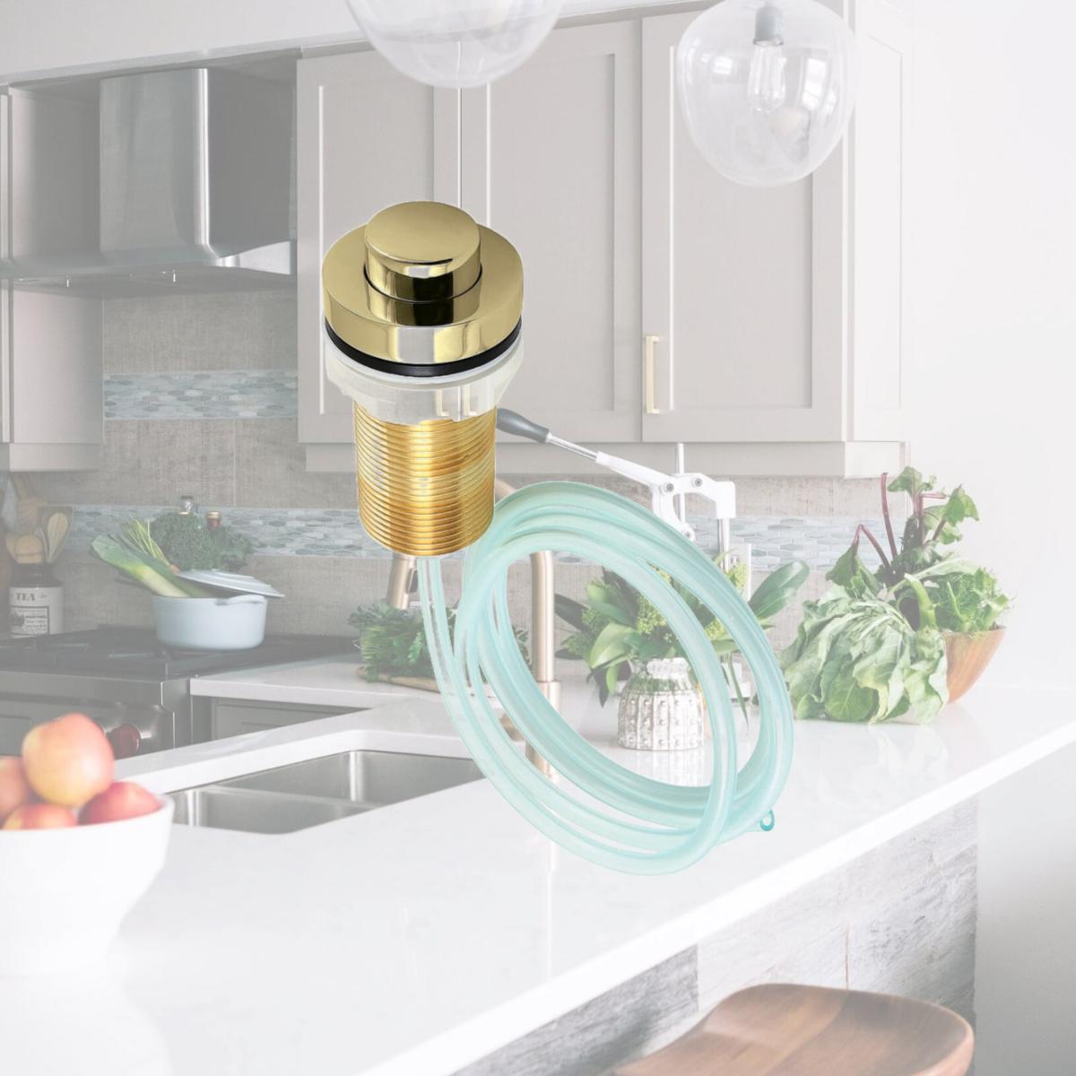 Picture of Kingston Brass KAM212 Gourmetier Garbage Disposal Air Switch Button, Polished Brass