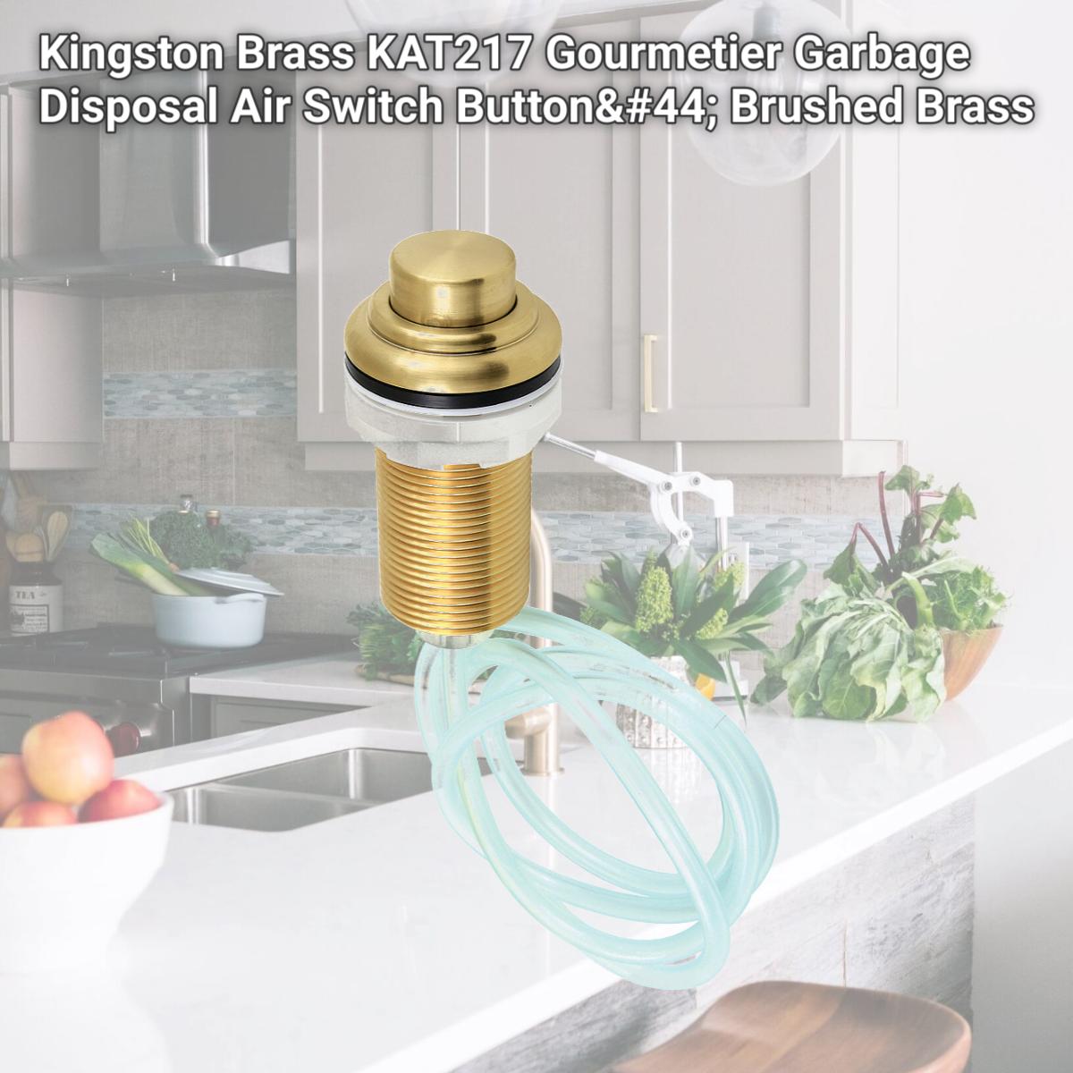 Picture of Kingston Brass KAT217 Gourmetier Garbage Disposal Air Switch Button, Brushed Brass