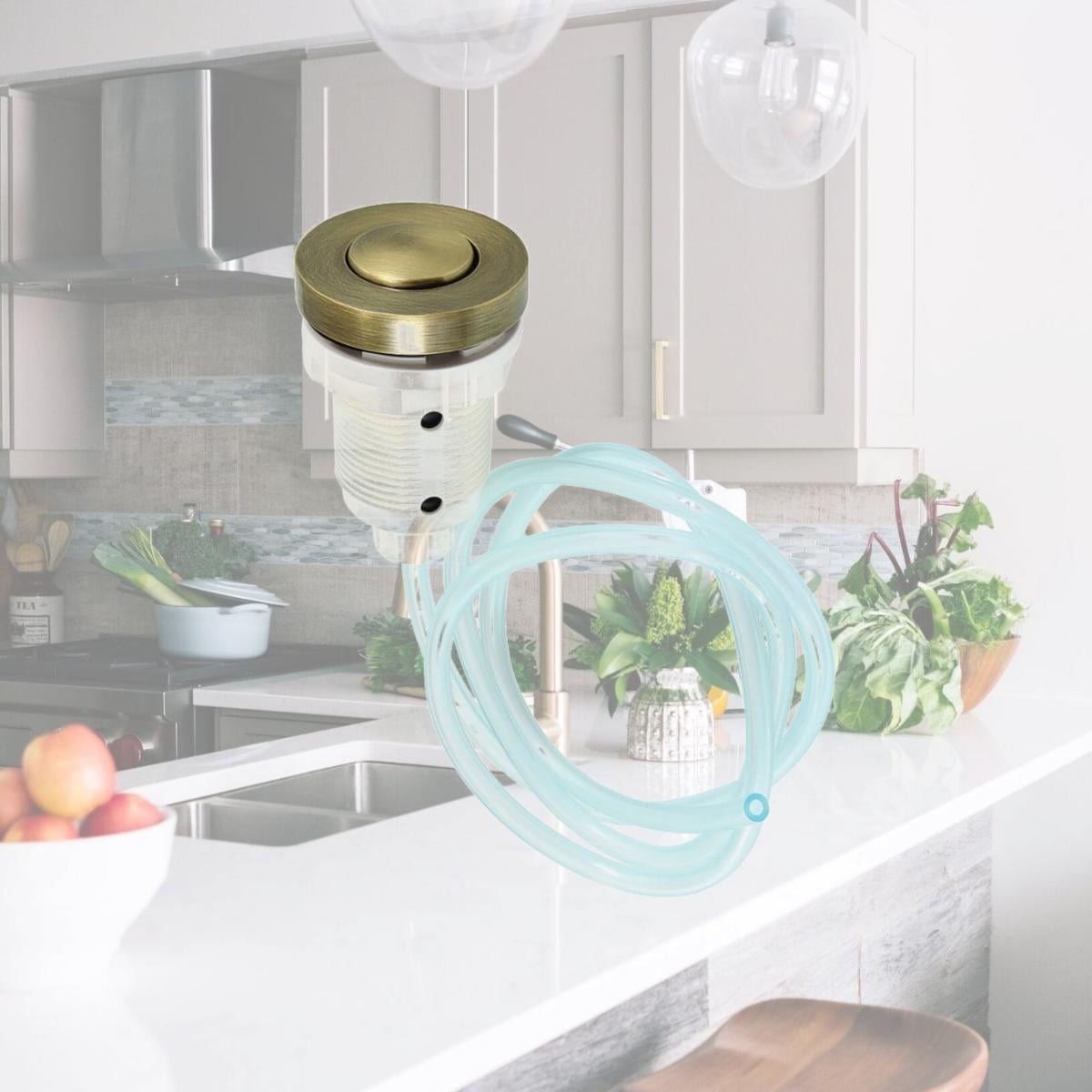 Picture of Kingston Brass KAM31AB Gourmetier Garbage Disposal Air Switch Button, Antique Brass