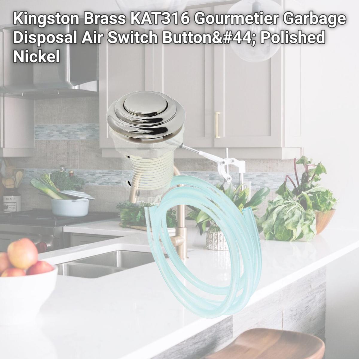 Picture of Kingston Brass KAT316 Gourmetier Garbage Disposal Air Switch Button, Polished Nickel