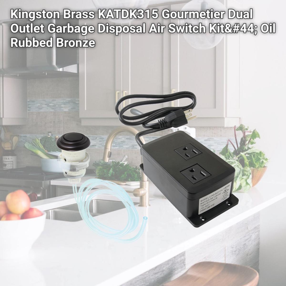 Picture of Kingston Brass KATDK315 Gourmetier Dual Outlet Garbage Disposal Air Switch Kit, Oil Rubbed Bronze