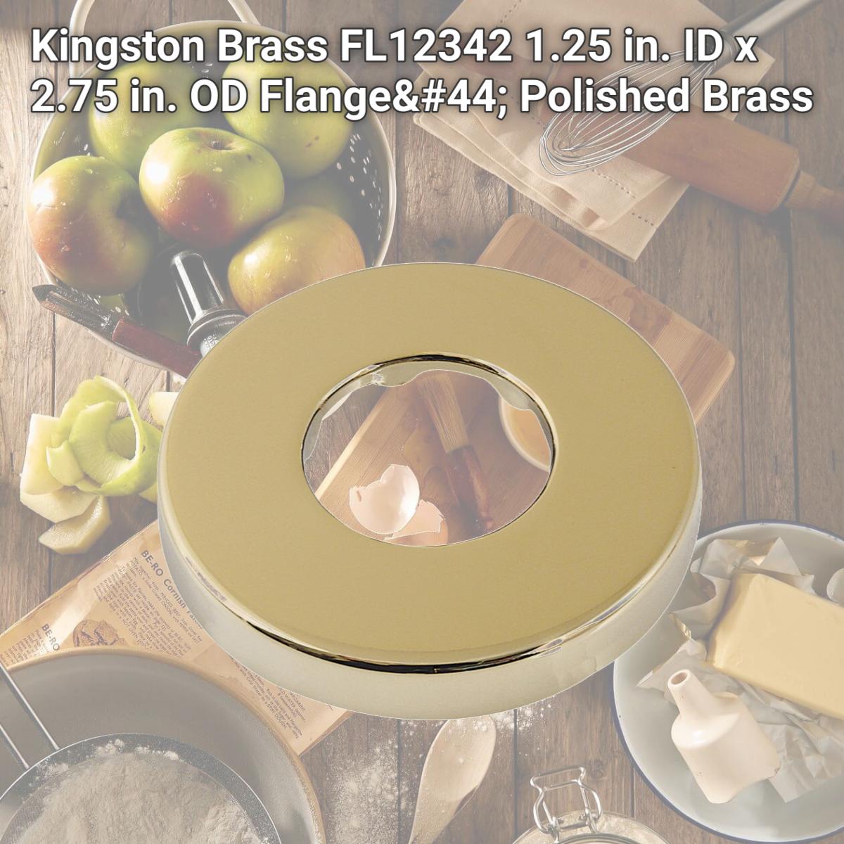 Picture of Kingston Brass FL12342 1.25 in. ID x 2.75 in. OD Flange, Polished Brass