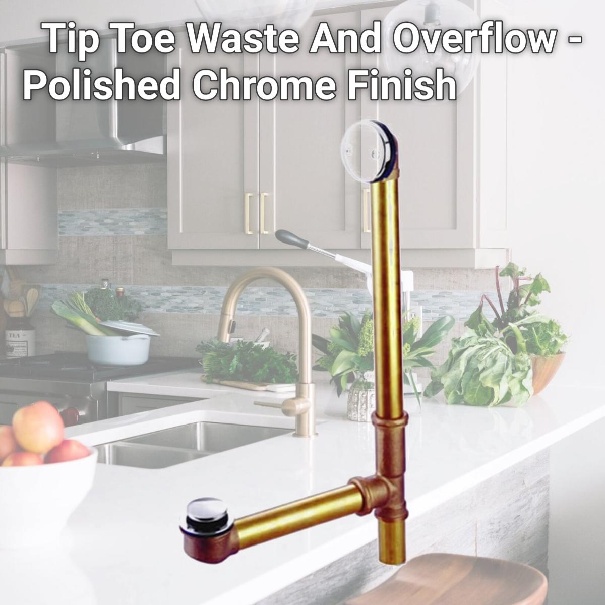 Picture of Kingston Brass Dtt2161 Tip Toe Waste And Overflow - Polished Chrome Finish