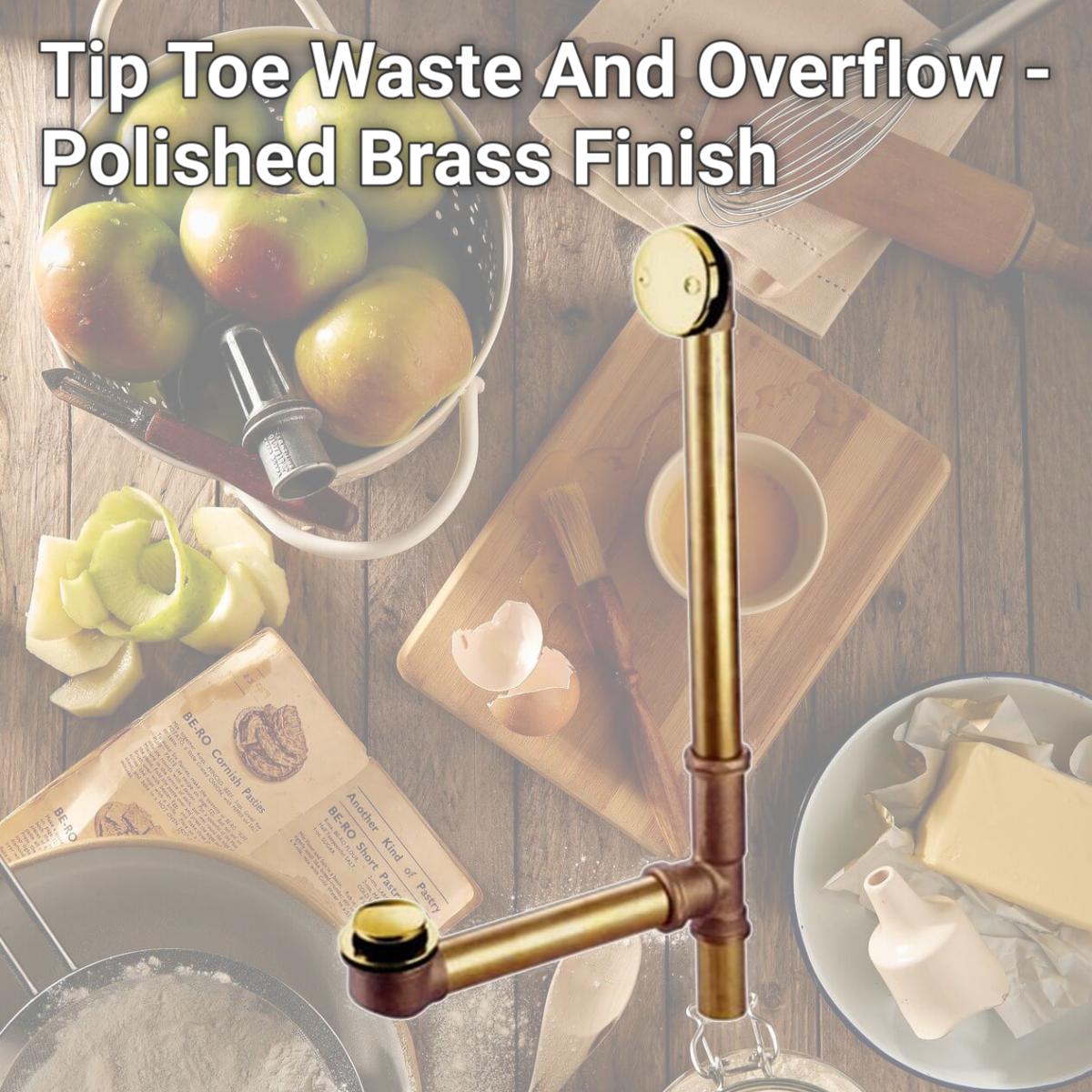 Picture of Kingston Brass Dtt2202 Tip Toe Waste And Overflow - Polished Brass Finish