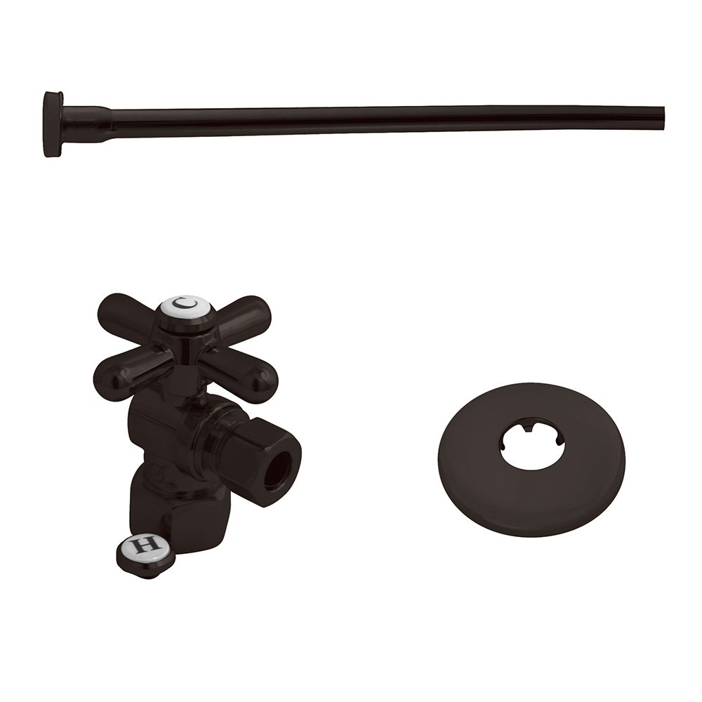 Toilet Supply Kits Combo, .5 In. Ips Inlet, .38 In. Comp Oulet, Oil Rubbed Bronze