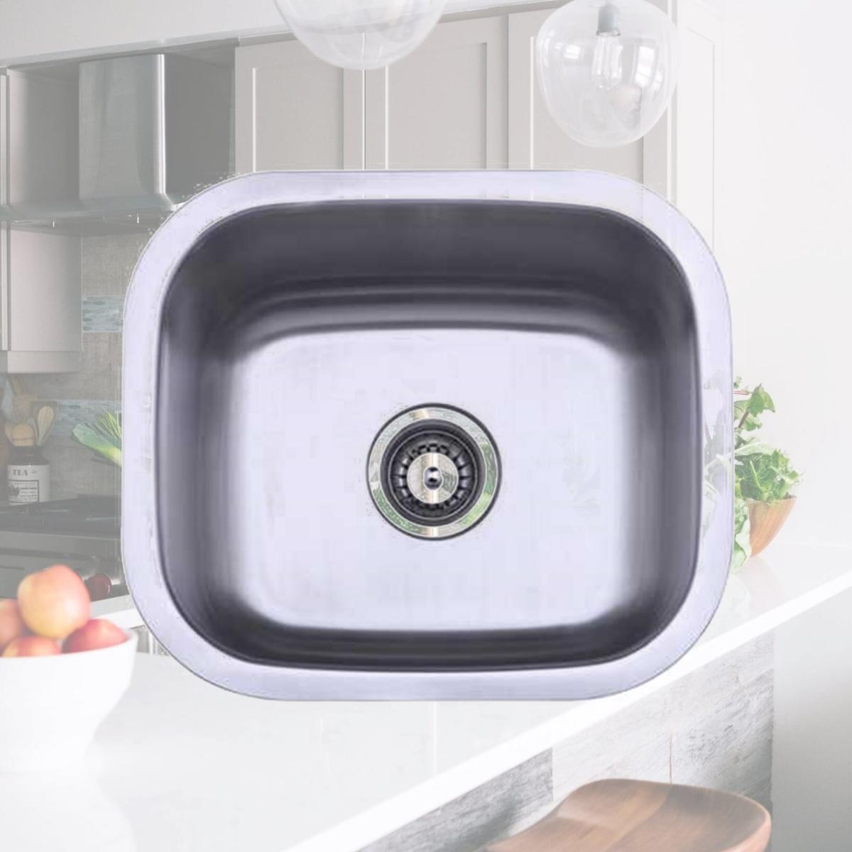 Picture of Kingston Brass GKUS16168 Gourmetier GKUS16168 Undermount Single Bowl Bar Sink  Brushed Nickel