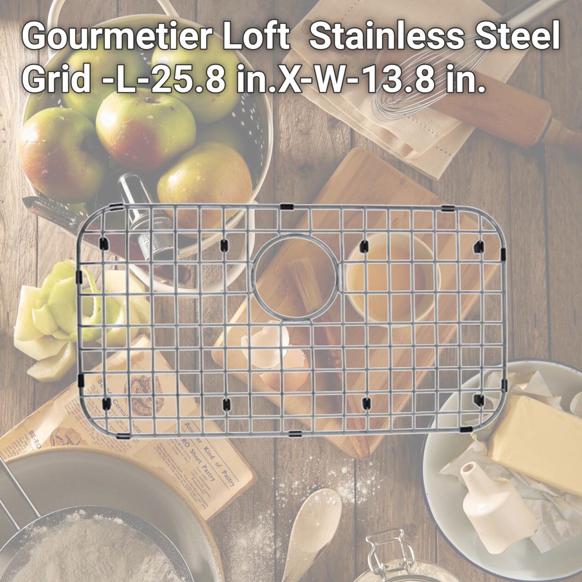 Picture of Kingston Brass GWKUS3018 Gourmetier Loft GWKUS3018 Stainless Steel Grid -L-25.8 in.X-W-13.8 in.