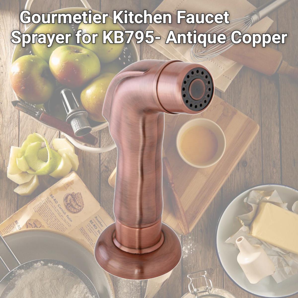 Picture of Kingston Brass KBS796SP Gourmetier Kitchen Faucet Sprayer for KB795- Antique Copper