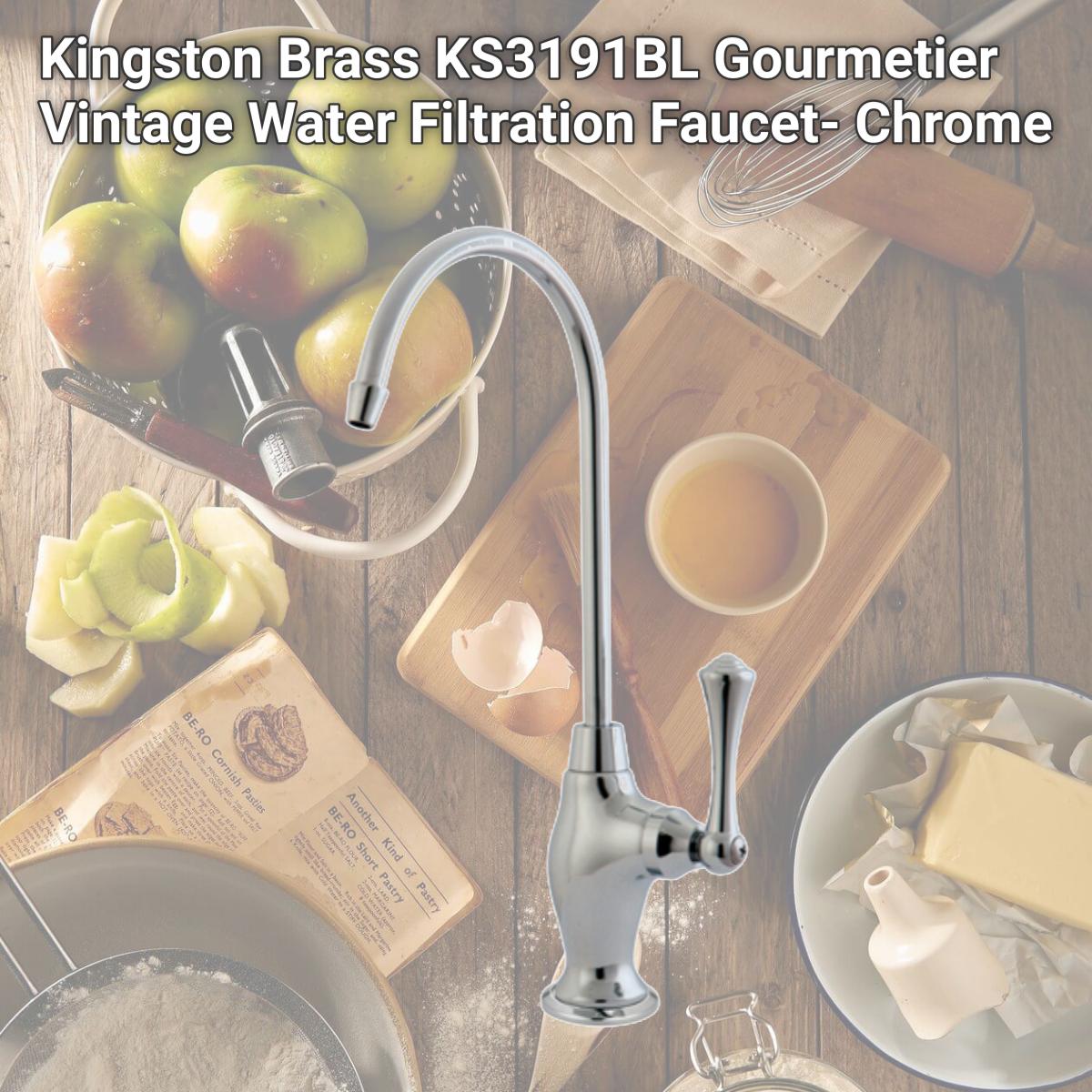 Picture of Kingston Brass KS3191BL Gourmetier Vintage Water Filtration Faucet- Chrome