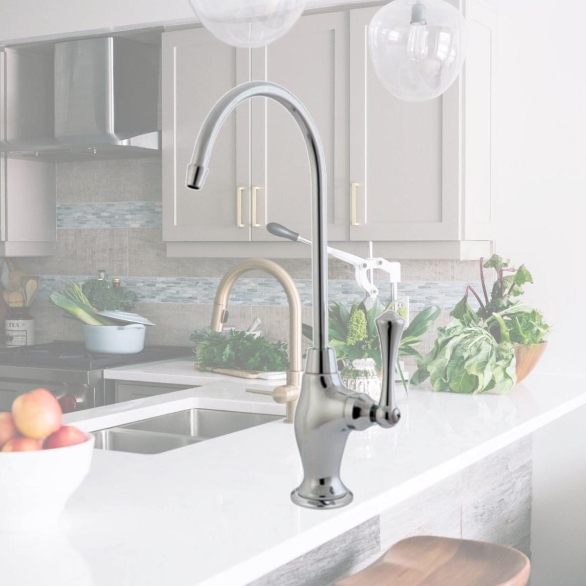 Picture of Kingston Brass KS3191BL Gourmetier Vintage Water Filtration Faucet- Chrome