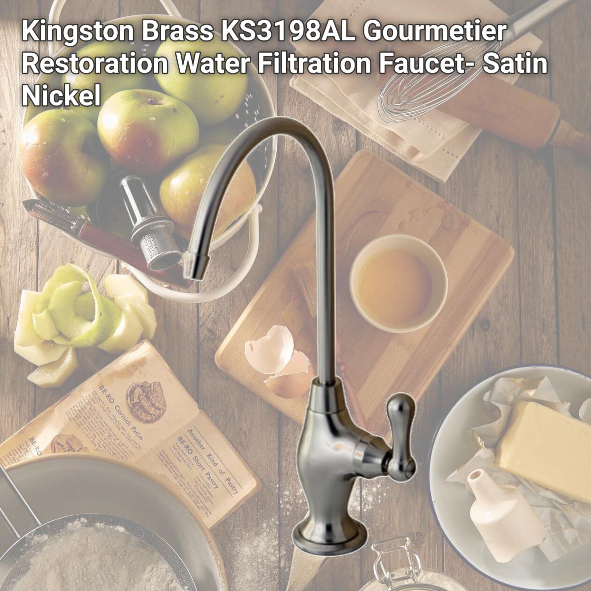 Picture of Kingston Brass KS3198AL Gourmetier Restoration Water Filtration Faucet- Satin Nickel