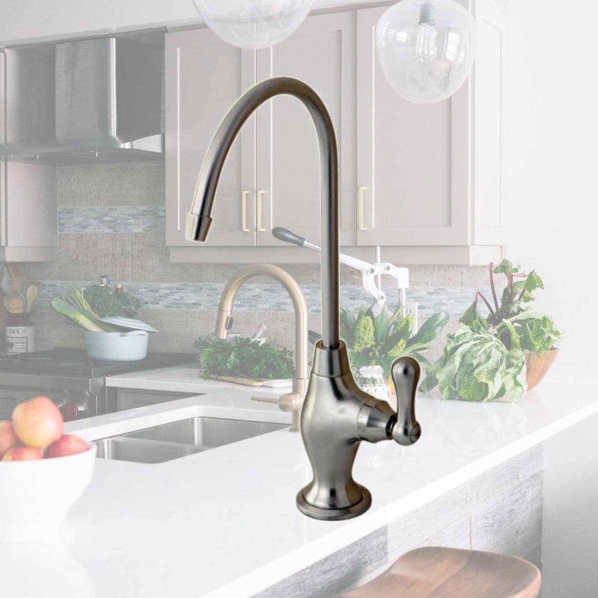 Picture of Kingston Brass KS3198AL Gourmetier Restoration Water Filtration Faucet- Satin Nickel