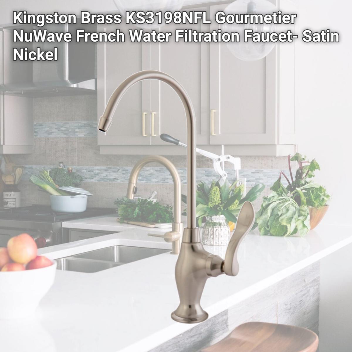 Picture of Kingston Brass KS3198NFL Gourmetier NuWave French Water Filtration Faucet- Satin Nickel