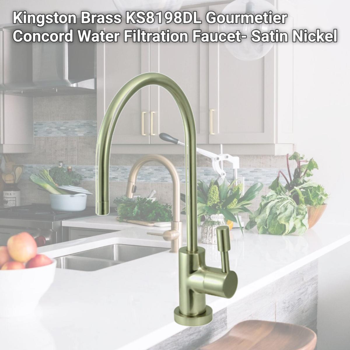 Picture of Kingston Brass KS8198DL Gourmetier Concord Water Filtration Faucet- Satin Nickel