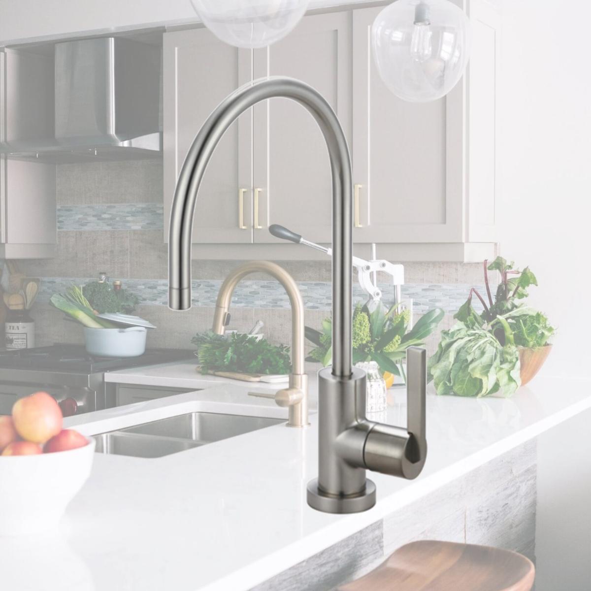 Picture of Kingston Brass KS8198CTL Gourmetier Continental Water Filtration Faucet- Satin Nickel