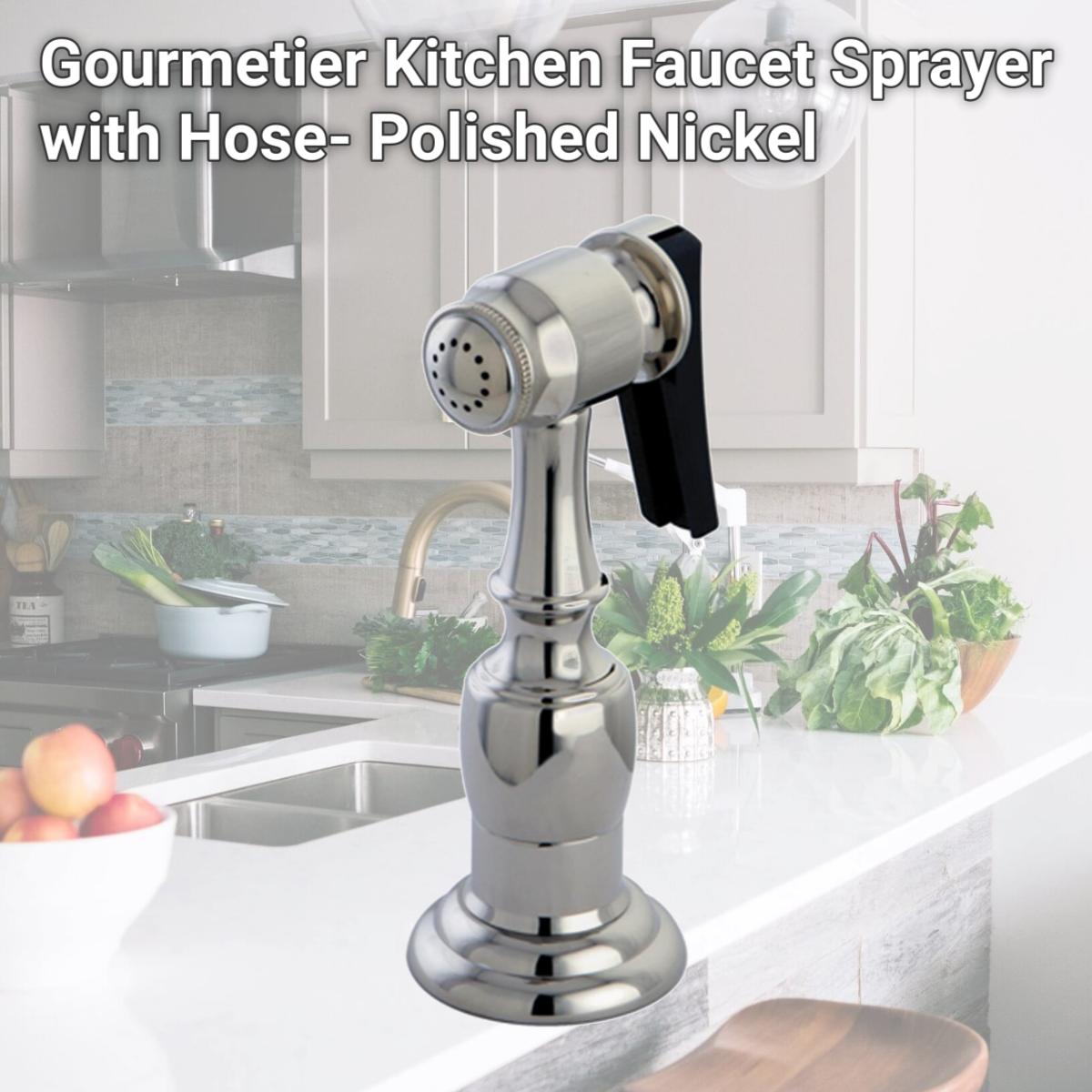 Picture of Kingston Brass KBSPR6 Gourmetier Kitchen Faucet Sprayer with Hose- Polished Nickel